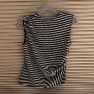 NWT! Striped Black and White Sleeveless Top